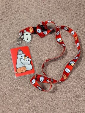 Loungefly Red Baymax & Cats Lanyard Card Holder